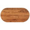 vidaXL Tampo de mesa oval 120x60x3,8 cm madeira de ac&aacute;cia maci&ccedil;a