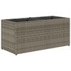 vidaXL Canteiro jardim com 2 vasos 72x30x32 cm vime PE cinzento
