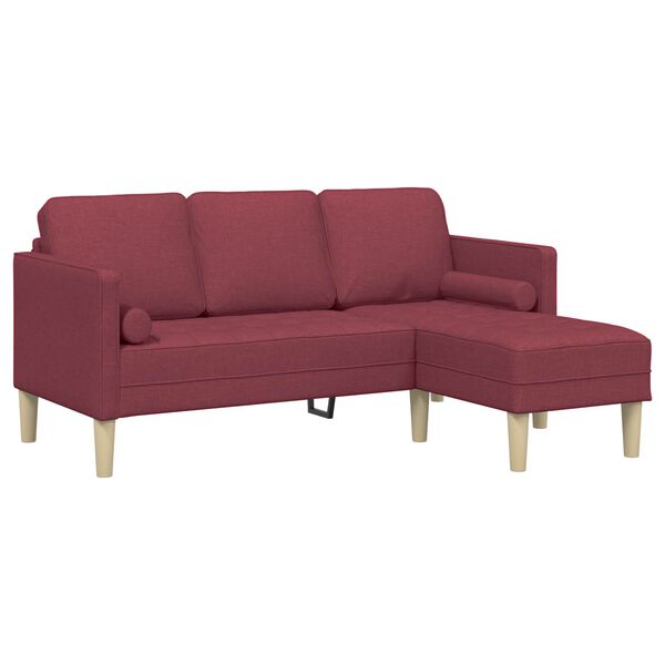 vidaXL Conjunto de Sofás 2 pcs vermelho tinto 173 x 131 x 67 cm tecido