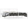 vidaXL Estrutura de cama com cabeceira e p&eacute;s 183x213 cm metal branco