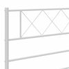vidaXL Cabeceira de cama 160 cm metal branco