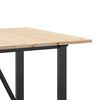 vidaXL Mesa de jantar estrutura em O 140x80x75cm pinho e aço