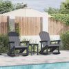 vidaXL Conjunto de Lounge de Jardim 3 pcs Cinzento-claro HDPE