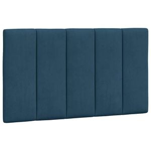 vidaXL Almofad&atilde;o de cabeceira Hanko 80 cm veludo azul