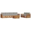 vidaXL Conjunto de Sof&aacute;s para Exterior 7 unid. Cinza Natural e Claro