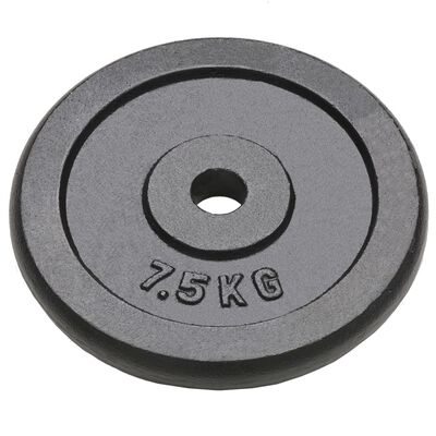 vidaXL Discos de musculação 4 pcs 4x7,5 kg ferro fundido