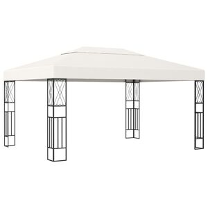 vidaXL Gazebo 3x4 m tecido creme
