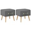 vidaXL Mesas-de-cabeceira 2 pcs 40x35x40 cm tecido cinzento-escuro