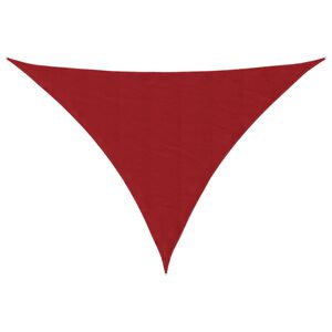 vidaXL Para-sol vela tecido oxford triangular 2,5x2,5x3,5 m vermelho