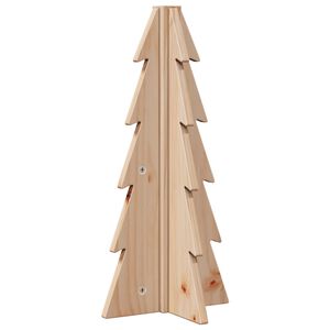 vidaXL &Aacute;rvore de Natal decorativa 49 cm madeira de pinho maci&ccedil;a