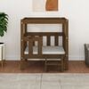 vidaXL Cama para c&atilde;es 65,5x50,5x70 cm pinho maci&ccedil;o castanho mel