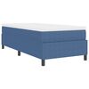 vidaXL Cama Box Azul e Branco 90 x 190 cm Tecido de Veludo Cotele