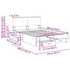 vidaXL Estrutura da Cama com cabeceira Carvalho Defumado 140 x 190 cm