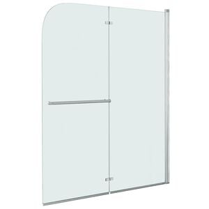 vidaXL Divis&oacute;ria de chuveiro dobr&aacute;vel 2 pain&eacute;is ESG 120x140 cm