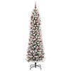 vidaXL &Aacute;rvore de Natal Artificial Branco 210 cm PVC, Metal e Pl&aacute;stico