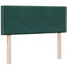 vidaXL Cama box spring c/ colch&atilde;o e LED 120x210 cm veludo verde-escuro