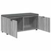 vidaXL Banco de Hall com almofada Cinza Sonoma 100 x 38 x 46 cm