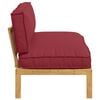 vidaXL Conjunto de Sof&aacute;s com almofada Vinho Vermelho 120 x 80 x 69 cm