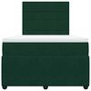 vidaXL Cama boxspring com colch&atilde;o 120x200 cm veludo verde-escuro