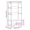 vidaXL Roupeiro 90x50x180 cm derivados de madeira carvalho fumado