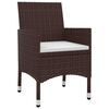 vidaXL 9 pcs conjunto jantar jardim c/ almofad&otilde;es vime PE e vidro