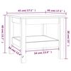 vidaXL Mesa de centro 45x45x40 cm pinho maci&ccedil;o castanho mel