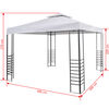 vidaXL Tenda de jardim 3x3m branco