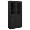 vidaXL Arm&aacute;rio escrit&oacute;rio porta deslizante 90x40x180 cm a&ccedil;o antracite