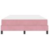 vidaXL Cama Box com colch&atilde;o Rosa 160 x 210 cm tecido