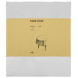 vidaXL Toalha de Mesa 5 unid. Oval Branco 160 x 220 cm Poli&eacute;ster