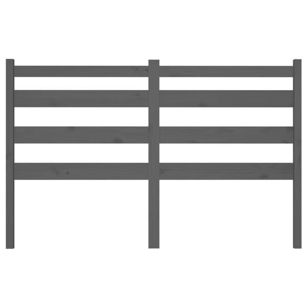 vidaXL Cabeceira de cama 186x4x100 cm pinho maci&ccedil;o cinzento