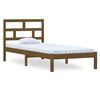 vidaXL Estrutura de cama 100x200 cm madeira pinho maci&ccedil;o castanho mel