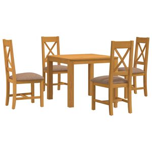 vidaXL Conjunto de sala de jantar 5 unid. Cinzento