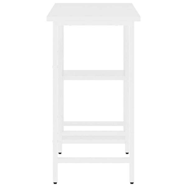 vidaXL Secret&aacute;ria de computador 80x40x72 cm MDF e metal branco