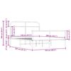 vidaXL Estrutura cama s/ colch&atilde;o derivados de madeira carvalho sonoma