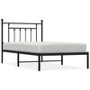 vidaXL Estrutura de cama com cabeceira 100x190 cm metal preto