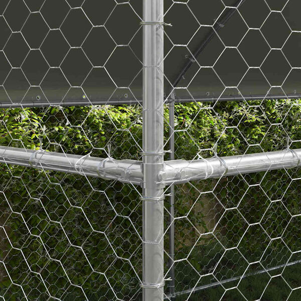 vidaXL Canil de Cachorro 4 pcs Prateado 8 x 2 x 2 m A&ccedil;o galvanizado