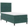 vidaXL Cama Box com colch&atilde;o Verde Escuro 100 x 200 cm Veludo