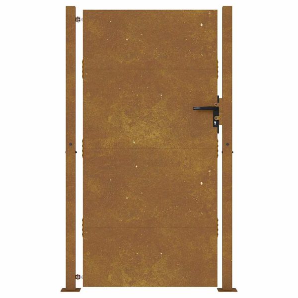 vidaXL Port&atilde;o de jardim 100x200 cm A&ccedil;o Corten