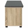 vidaXL Banco de Hall com almofada Carvalho Sonoma 100 x 38 x 46 cm