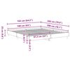 vidaXL Estrutura de cama s/ colchão deriv. madeira carvalho castanho