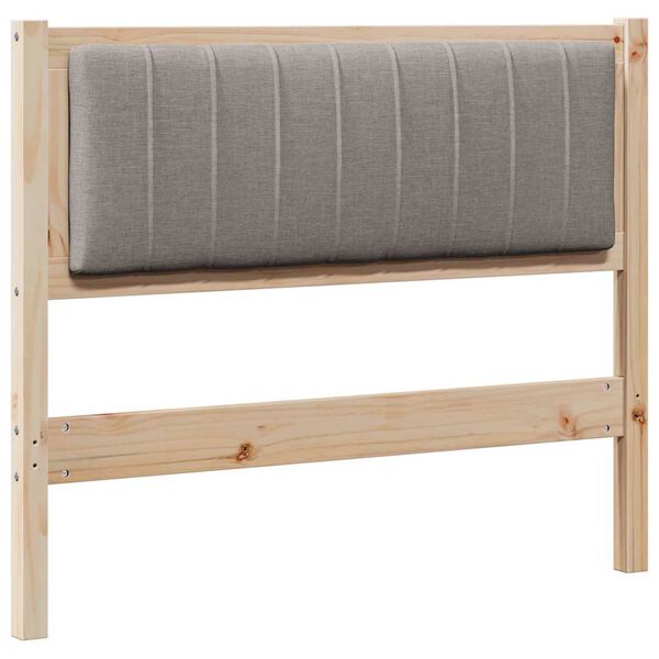 vidaXL Cabeceira estofada Castanho 100 cm Madeira de Pinheiro S&oacute;lida