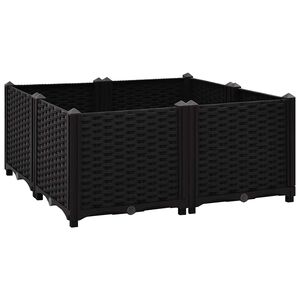 vidaXL Canteiro elevado 80x80x38 cm polipropileno