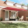vidaXL Toldo Retr&aacute;til Manual Vermelho 450 &times; 300 cm tecido