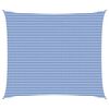 vidaXL Vela de Sombra Azul e Branco 6 x 8 m HDPE