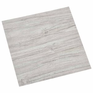 vidaXL Pranchas de Piso Autoadesivo Cinza Claro e Branco