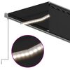 vidaXL Toldo autom&aacute;tico com estore/LED/sensor de vento 5x3 m antracite