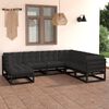 vidaXL 7 pcs conjunto lounge de jardim c/ almofad&otilde;es pinho maci&ccedil;o