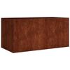 vidaXL Vaso/floreira 80x40x40 cm a&ccedil;o corten