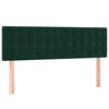 vidaXL Cama box spring c/ colch&atilde;o/LED 140x200 cm veludo verde-escuro